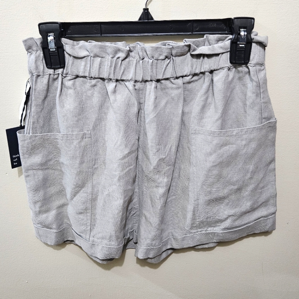 Wilfred Free Aritzia Gray Harulia Lyocell Linen Pull On Beachy Shorts SM NEW